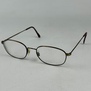 Flexon‎ Accuflex 170 Eyeglasses Frame Womens Brown Metal Oval Full 53-20-145mm